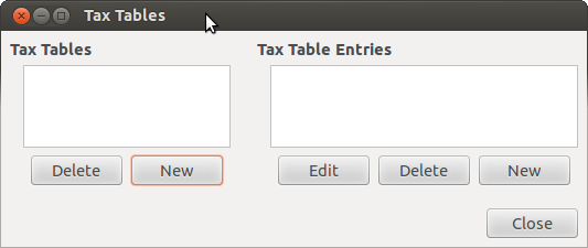 Sales Tax Tables Editor