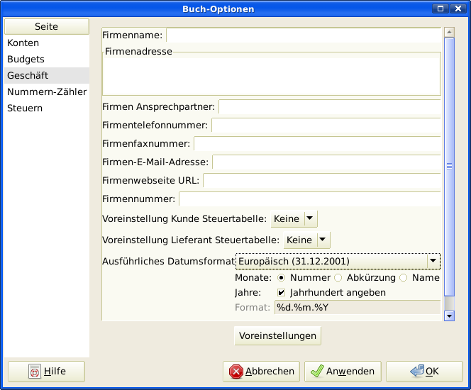 Unternehmensregistrierung